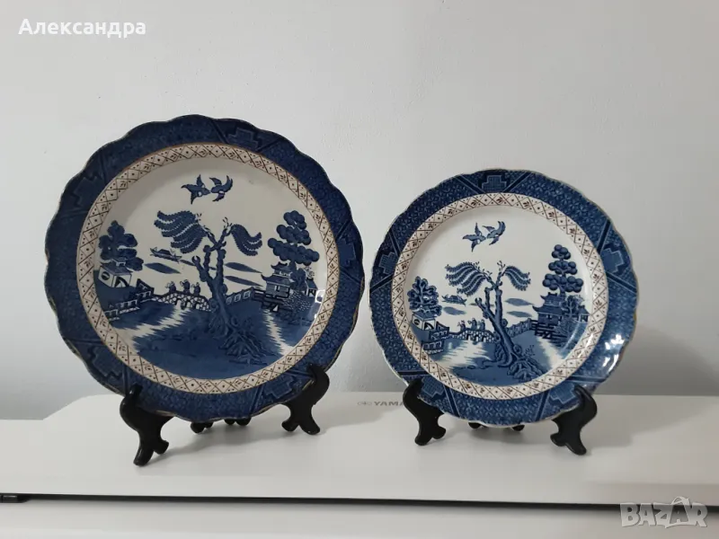 Две антични английски чинии, снимка 1