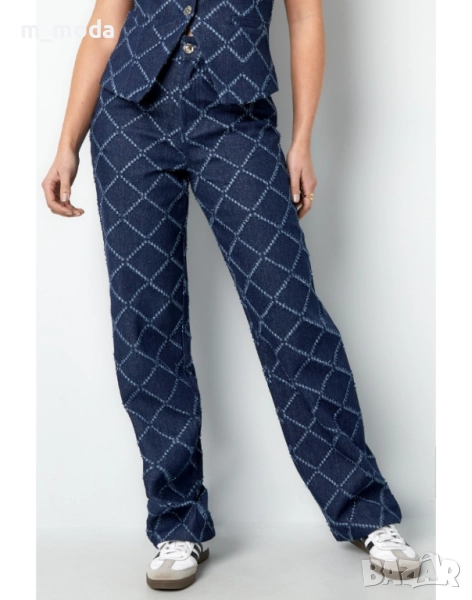 Дамски елегантни дънки тип панталон, снимка 1