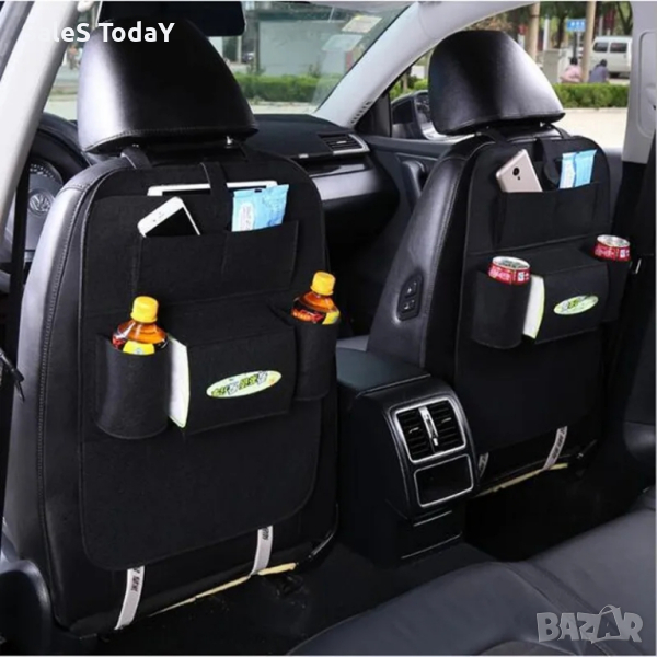 Органайзер за седалка на автомобил, черен, снимка 1