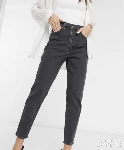 Сиви еластични дънки Levi's mom fit, снимка 1