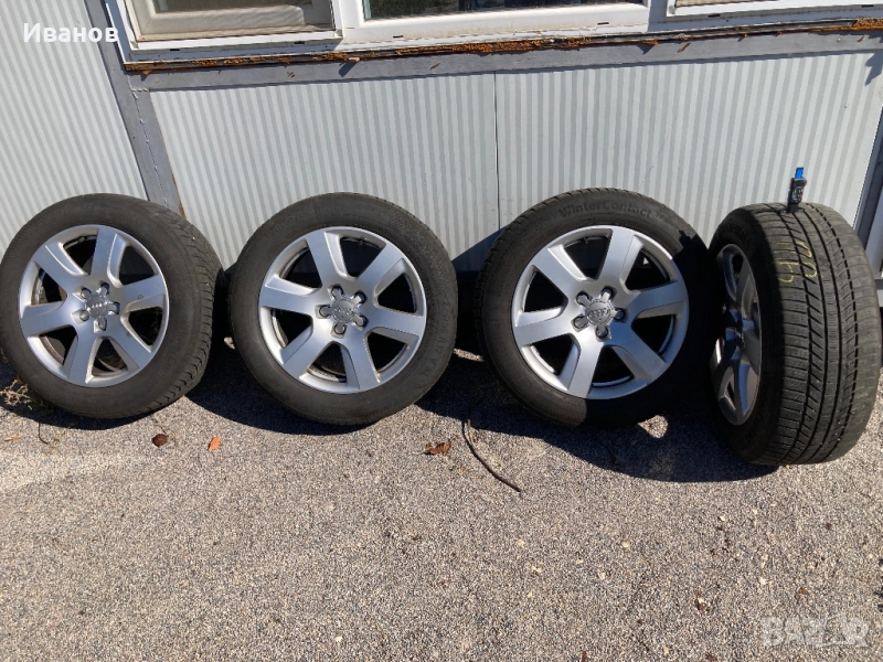 Оригинални 17’ джанти на AUDI и зимни гуми Continental TS 870p, снимка 1
