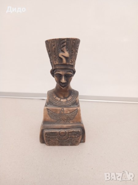 Стар автентичен сувенир Египет статуетка Нефертити, снимка 1