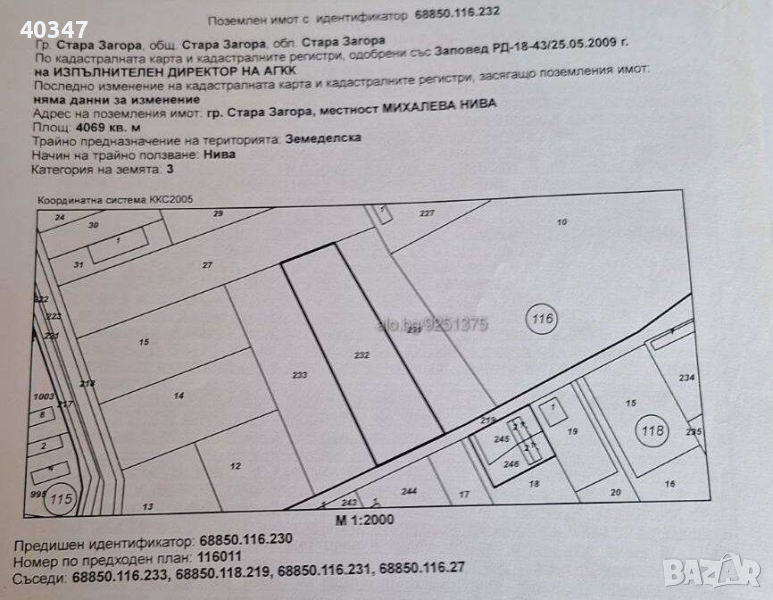 Продавам парцел в кв.Кольо Ганчев, снимка 1