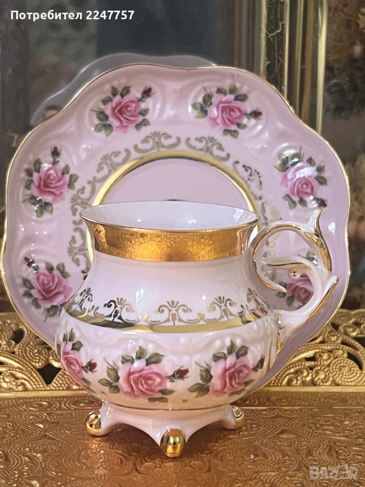 Двоен сет порцелан с 24к Gold, снимка 1