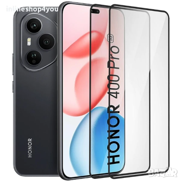 5D Извит Стъклен Протектор за Дисплей за Honor 400 Pro, снимка 1