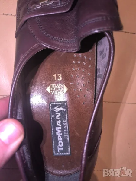 мъжка мокасина Финландия естествена кожа номер 46, снимка 1