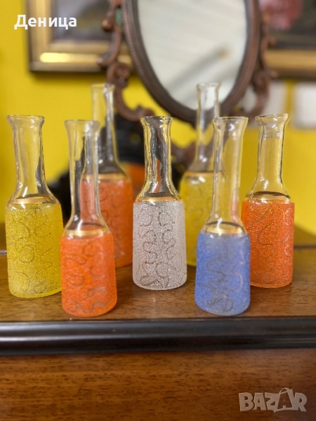 Захаросани шишенца -юзчета 2 броя-240 мл пълни 3 броя-130 мл пълни 2 броя-80 мл пълни Общо-7 броя, снимка 1
