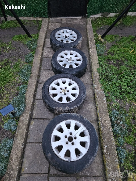 16 5х112 лети джант със зимни гуми 205 55 16 за Audi Vw Seat Skoda, снимка 1