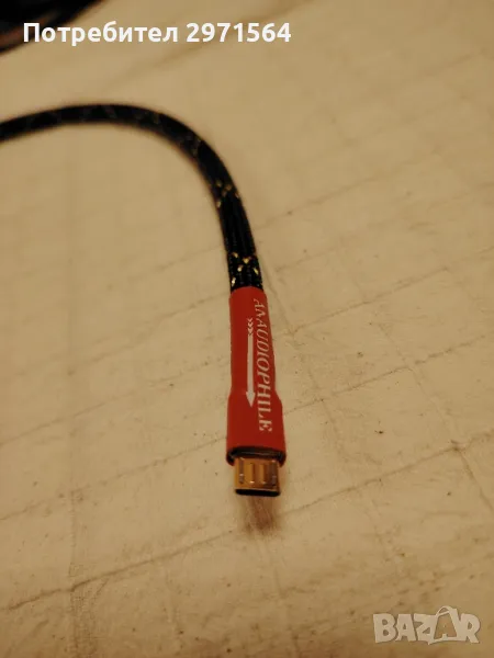 hi fi кабел usb A към micro usb, снимка 1