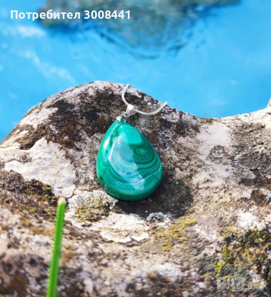 КОЛИЕ МАЛАХИТ, снимка 1