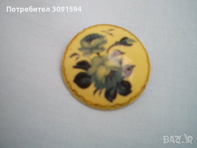 Руска ръчно рисувана Брошка , снимка 1