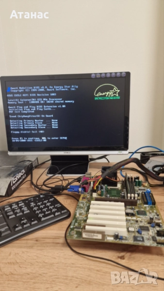 ASUS CUSL2  Socket 370 + Celeron 633Mhz BOX + 128 SDR RAM, снимка 1