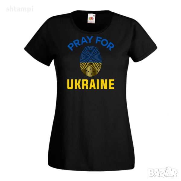 Дамска тениска PRAY FOR UKRAINE,Support Ukraine, снимка 1