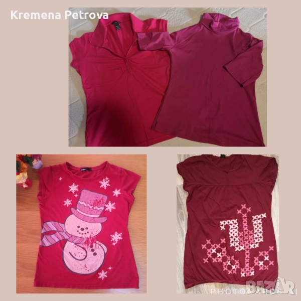 Лот М размер: 2 блузи, туника и коледна тениска , снимка 1