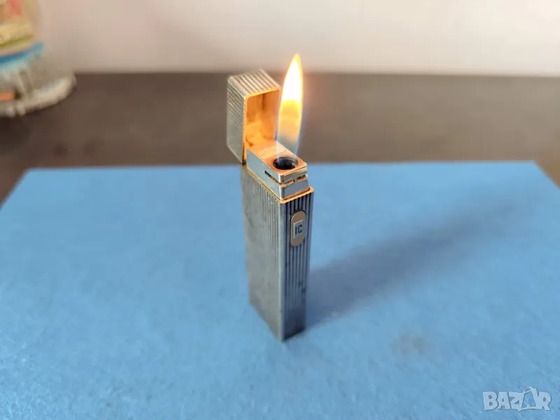 Посребрена японска запалка Maruman IC 1,5V бат. , снимка 1