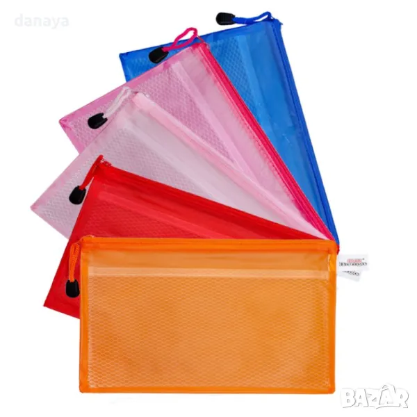 5491 PVC папка с цип, 2 отделения, Малък формат А5, снимка 1