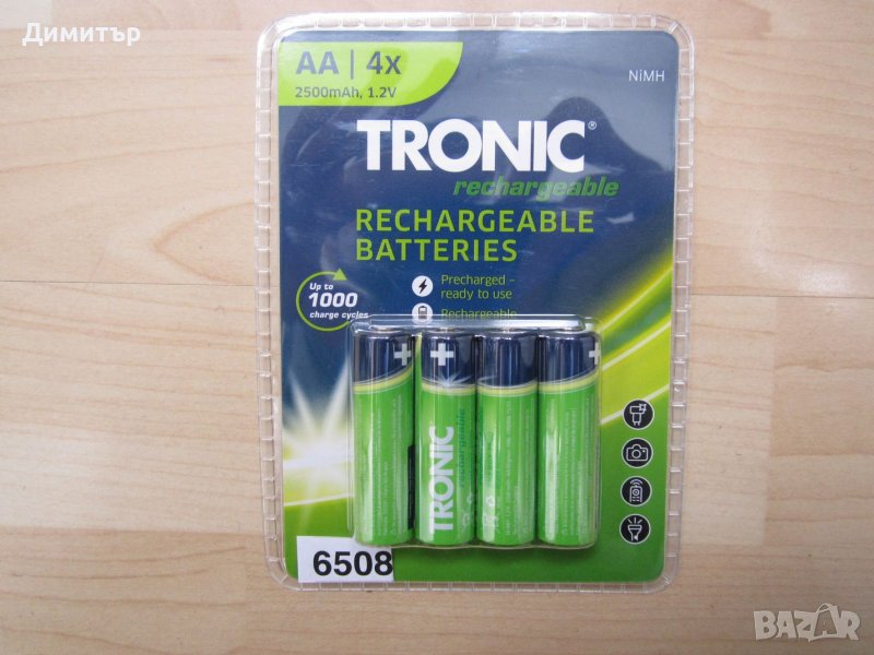 Презареждаеми NiMH батерии Tronic, AA, 2500mAh, 4бр - нови, снимка 1