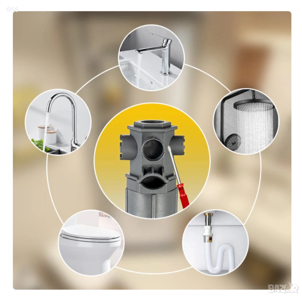 16 в 1 гаечен ключ за мивка за кухня и баня, снимка 1