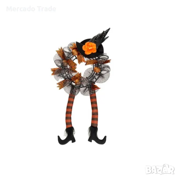 Декоративен венец Mercado Trade, За Хелоуин, Крака на вещицата, снимка 1