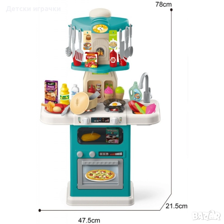 Детска кухня с 64 части 78см в., със светлини и звуци , снимка 1