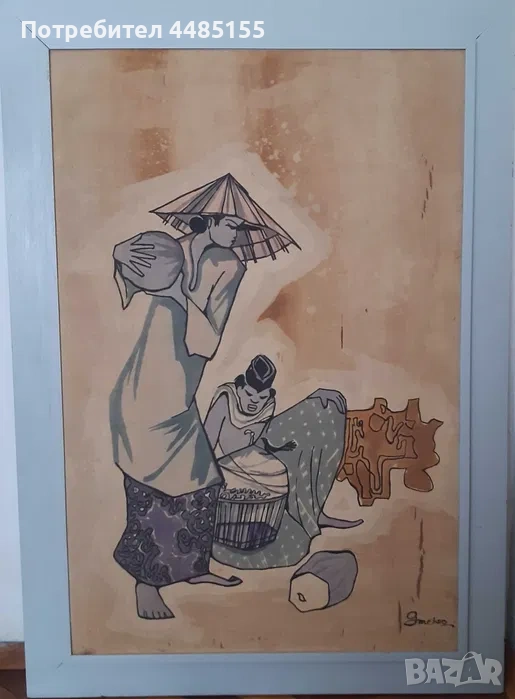 Две автентични азиатски платна, снимка 1