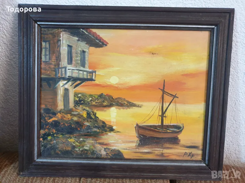 Стара авторска картина, снимка 1