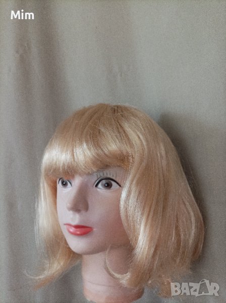 30 см. Нова Руса синтетична перука боб  /на черта с бретон /, снимка 1