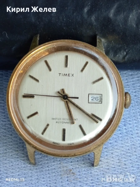 Стар механичен часовник TIMEX AUTOMATIC работи иска почистване рядък за КОЛЕКЦИЯ 32430, снимка 1
