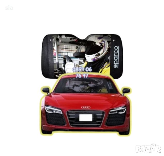 Сенник за предно стъкло Sparco 140x70см., снимка 1