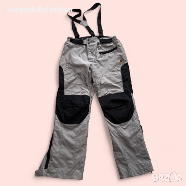 Мотоциклетни панталони Cordura, наколенки, размер XL, сиво-черни, мъжки мото панталон , снимка 1