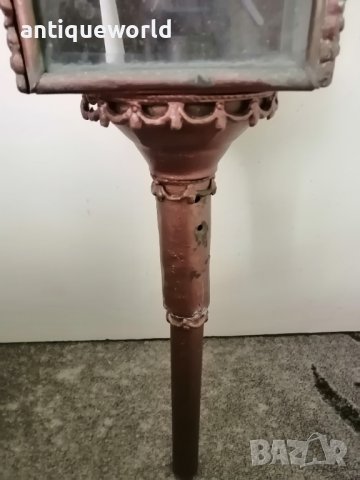 Голям Стар КАРЕТЕН Фенер за Файтон , Каляска , снимка 4 - Антикварни и старинни предмети - 41961838