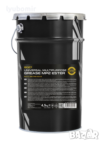 Многофункционална литиева зелена грес MANNOL Multipurpose Grease MP2 Ester, 4.5кг