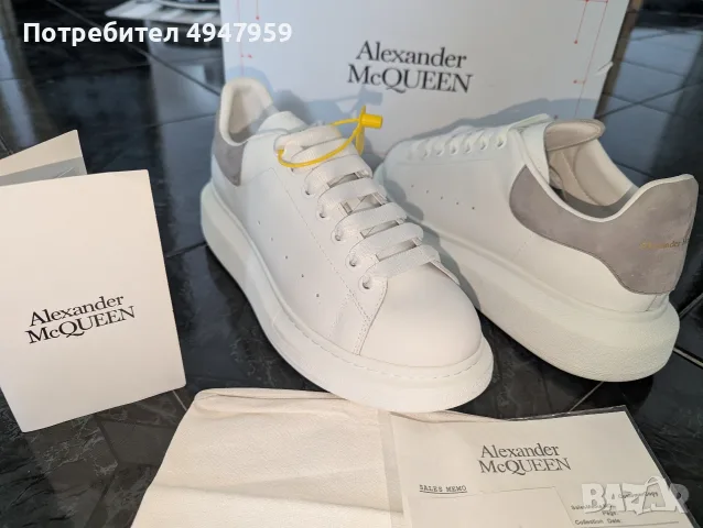 Alexander McQueen Oversized Sneakers No41! Снекърси Alexander McQueen Oversized от телешка кожа 490€, снимка 3 - Кецове - 56057303