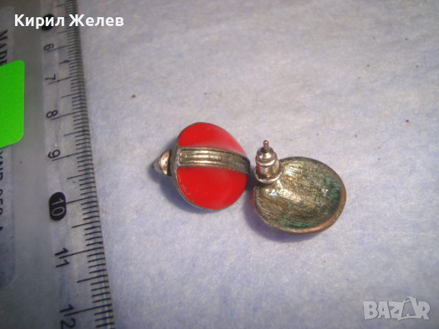 СТАРИ МЕДНИ СРЕБРИСТИ ЕМАЙЛИРАНИ ВЕНТИДЖ ДИЗАЙН ОБЕЧКИ 13884