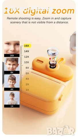 Инстантен детски фотоапарат 1080P HD 48MP Фотоапарат за моментни снимки принтер 2 в 1, снимка 7 - Други - 52865077