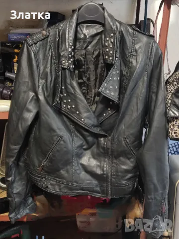 Юношеско яке Дамско яке Рокерско яке Еко кожа на марка "atmosphere coats uk" - UK и внос от Англия, снимка 2 - Якета - 50428929