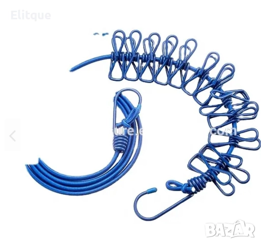 Преносимо въже за простор с щипки за пътуване и къмпингуване, снимка 5 - Други стоки за дома - 52895045