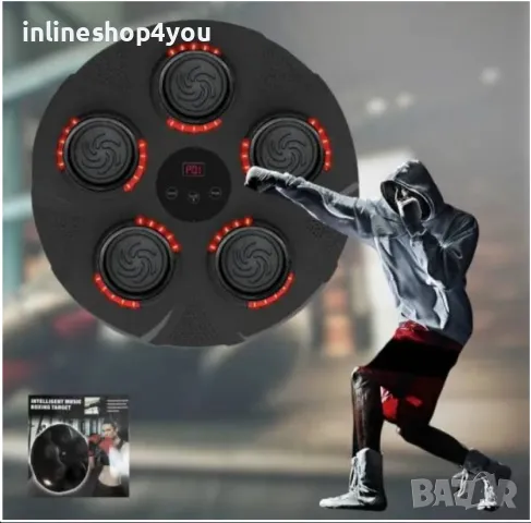 Бокс машина музикална със светлина ,5 мишени, 2 ръкавици, снимка 6 - Други спортове - 49489230