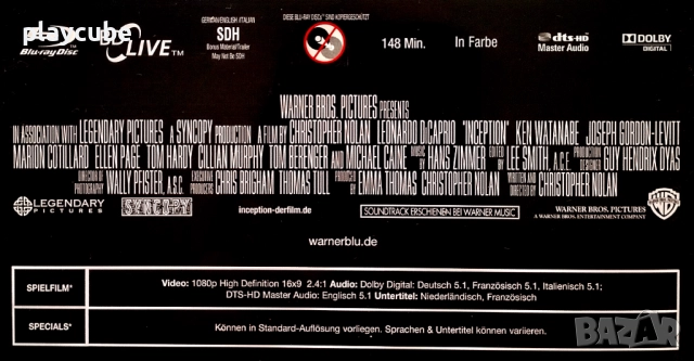 Inception - Генезис - 2 Blu-Ray (два диска), снимка 3 - Blu-Ray филми - 51699345