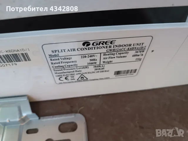 Gree fairy 12 - панел, клапа с мотор и стойка, снимка 2 - Климатици - 49595591