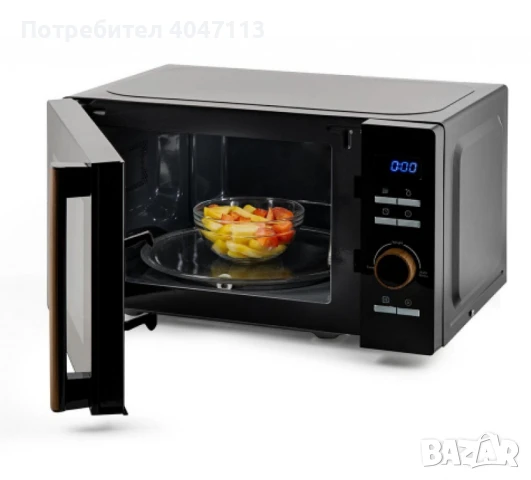 Микровълнова фурна 20L,черна, дигитална, снимка 2 - Микровълнови - 51389219