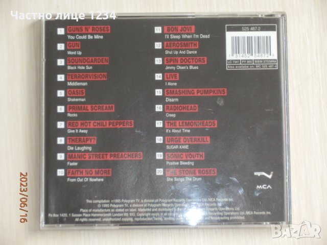 Rocks off - 1995 /Guns'n'Roses, Gun, Soundgarden, Red Hot Chili Peppers и др./, снимка 2 - CD дискове - 41261982