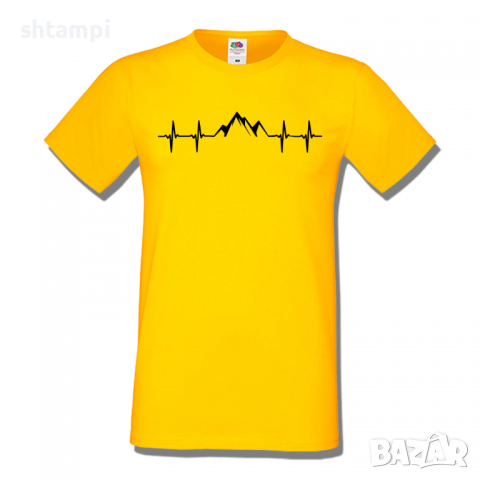 Мъжка тениска Heartbeat Mountain,Къмпинг,Планина,Изненада,Подарък,Поход,Връх,Хижа,, снимка 8 - Тениски - 36351793