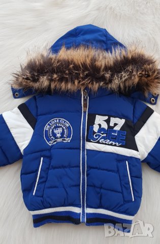 Бебешко зимно яке с пух на качулката 0-3 месеца, снимка 12 - Бебешки якета и елеци - 42392105