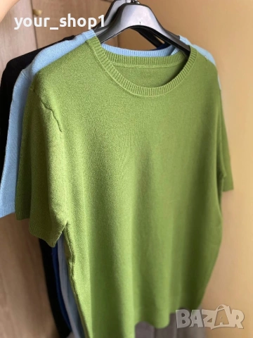 Кашмир  дамска блуза с къс ръкав , снимка 9 - Блузи с дълъг ръкав и пуловери - 53865757