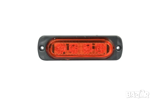 Мигащ LED габарит с рефлектор 4 LED 12-24V с жълта светлина