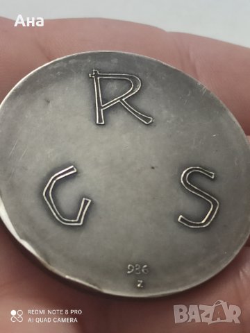 Италиански медал 1969 г сребро 986/1000 , снимка 2 - Нумизматика и бонистика - 41724554