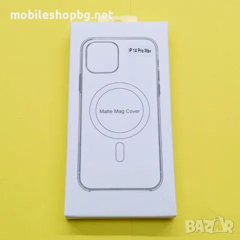 iPhone 14 Pro Max кейс MagSafe матов с черна рамка, снимка 4 - Калъфи, кейсове - 48688661
