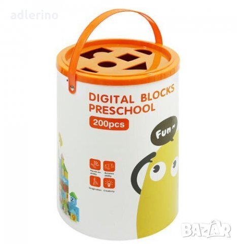 Детска игра Дървени кубчета в кутия, 200 броя, игра за бебета, снимка 6 - Конструктори - 34381175