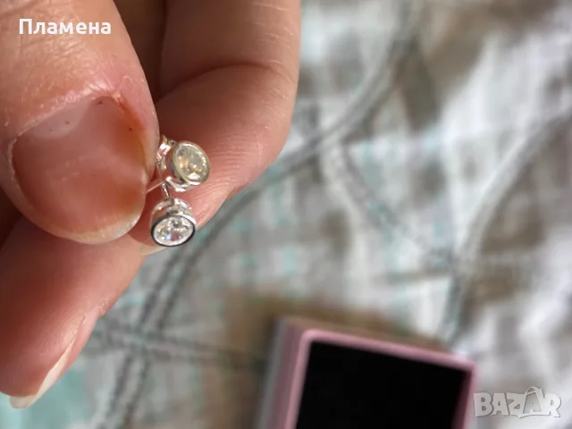 Мини обеци сребро проба 925 цена 10€ 